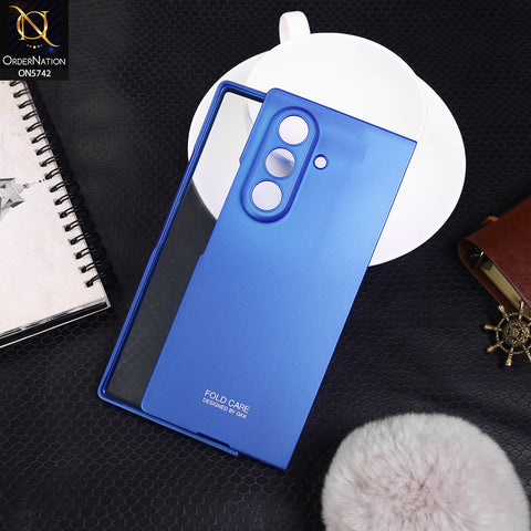 Samsung Galaxy Z Fold 7 Cover - Blue - New Premium Quality Pc Shell Case With Sepaarte Tempered Film Designed By GKK