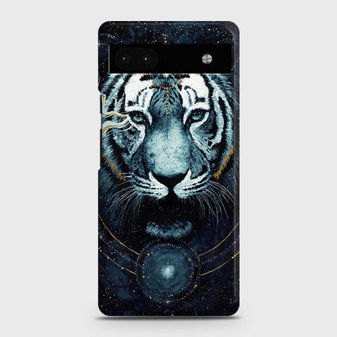 Google Pixel 6a Cover - Vintage Galaxy Tiger Printed Hard Case with Life Time Colors Guarantee ( Fast Delivery )