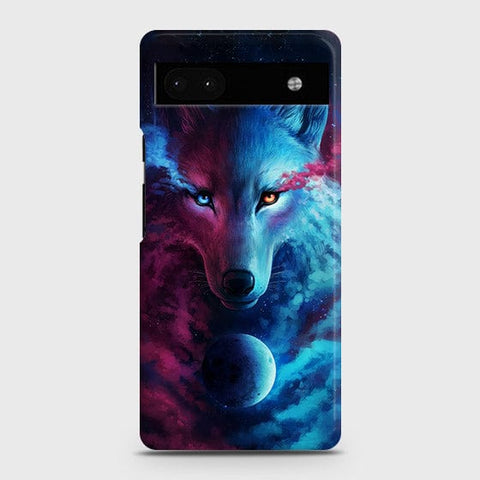 Google Pixel 6a Cover - Infinity Wolf Trendy Printed Hard Case with Life Time Colors Guarantee ( Fast Delivery )