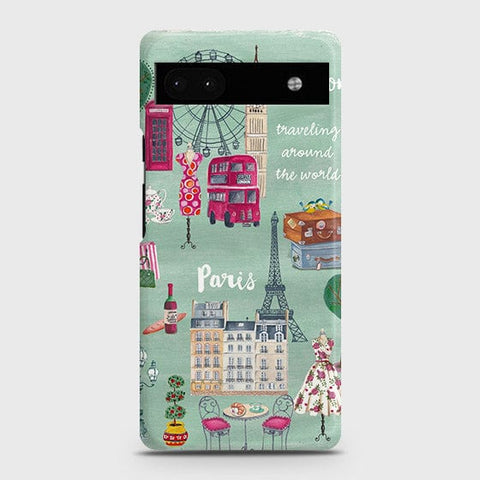 Google Pixel 6a Cover - Matte Finish - London, Paris, New York ModernPrinted Hard Case with Life Time Colors Guarantee (Fast Delivery)