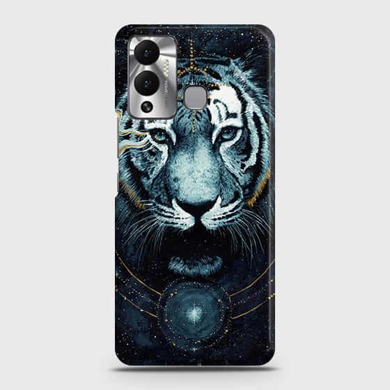 Infinix Hot 12 Play Cover - Vintage Galaxy Tiger Printed Hard Case with Life Time Colors Guarantee (Fast Delivery)