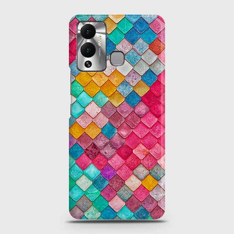 Infinix Hot 12 Play Cover - Chic Colorful Mermaid Printed Hard Case with Life Time Colors Guarantee (Fast Delivery)