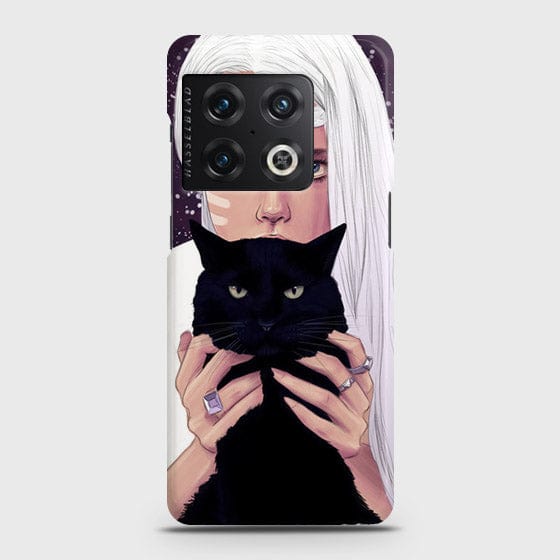 OnePlus 10 Pro Cover - Trendy Wild Black Cat Printed Hard Case with Life Time Colors Guarantee ( Fast Delivery )