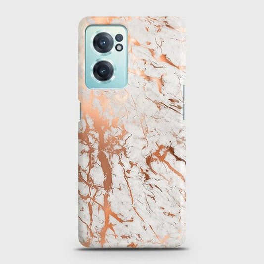 OnePlus Nord CE 2 5G Cover - In Chic Rose Gold Chrome Style Printed Hard Case with Life Time Colors Guarantee (Fast Delivery)