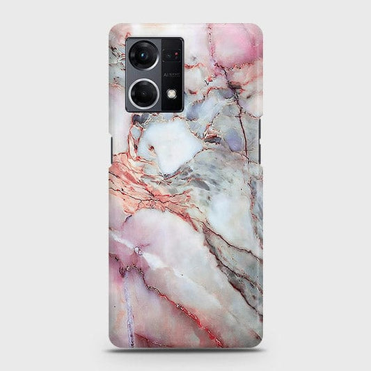 Oppo Reno 7 4G Cover - Violet Sky Marble Trendy Printed Hard Case with Life Time Colors Guarantee (Fast Delivery)