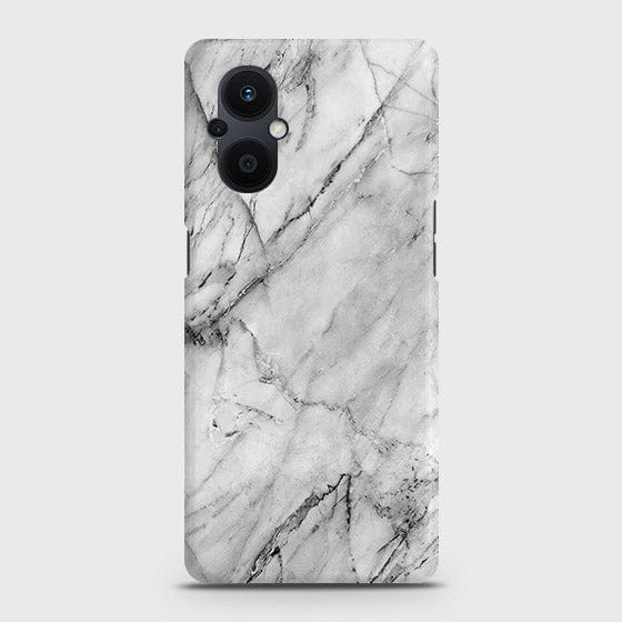 Oppo Reno8 Z Cover - Matte Finish - Trendy White Marble Printed Hard Case with Life Time Colors Guarantee (Fast Delivery)
