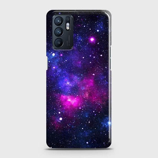 Oppo Reno 6 4G Cover - Dark Galaxy Stars Modern Printed Hard Case with Life Time Colors Guarantee ( Fast Delivery )