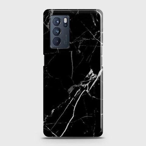 Oppo Reno 6 Pro 5G Cover - Black Modern Classic Marble Printed Hard Case with Life Time Colors Guarantee (Fast Delivery)
