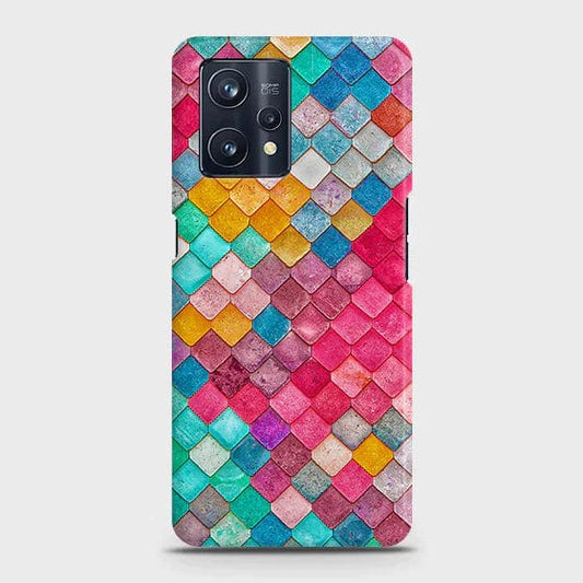Realme V25 Cover - Matte Finish - Chic Colorful Mermaid Printed Hard Case with Life Time Colors Guarantee