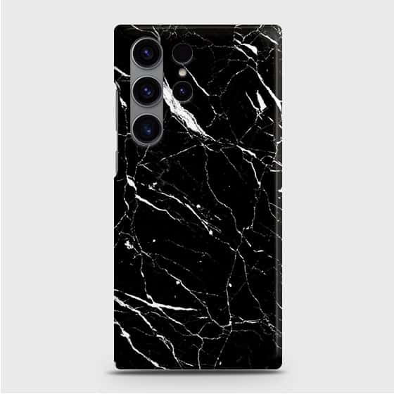 Samsung Galaxy S24 Ultra 5G Cover - Trendy Black Marble Printed Hard Case with Life Time Colors Guarantee