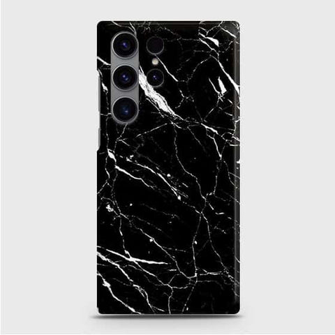 Samsung Galaxy S24 Ultra 5G Cover - Trendy Black Marble Printed Hard Case with Life Time Colors Guarantee
