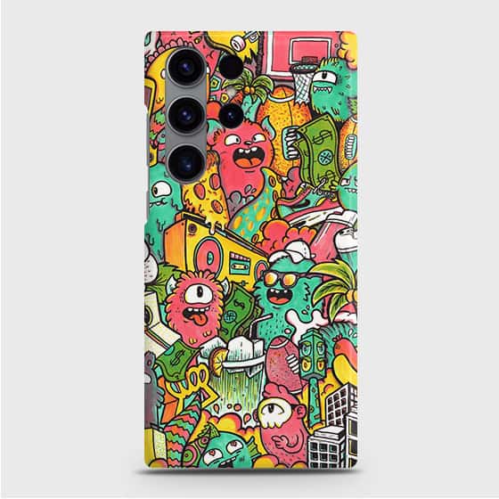 Samsung Galaxy S23 Ultra 5G Cover - Candy Colors Trendy Sticker Collage Printed Hard Case with Life Time Colors Guarantee (Fast Delivery)