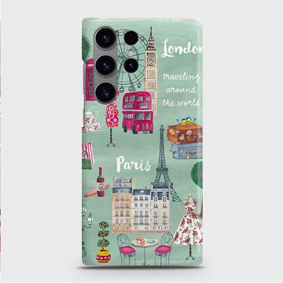 Samsung Galaxy S24 Ultra 5G Cover - London, Paris, New York ModernPrinted Hard Case with Life Time Colors Guarantee