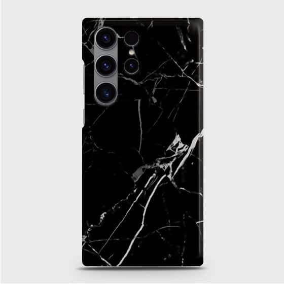 Samsung Galaxy S24 Ultra 5G Cover - Black Modern Classic Marble Printed Hard Case with Life Time Colors Guarantee