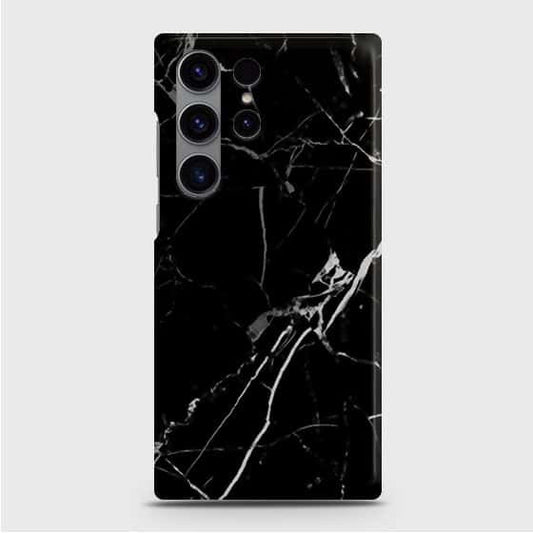 Samsung Galaxy S24 Ultra 5G Cover - Black Modern Classic Marble Printed Hard Case with Life Time Colors Guarantee