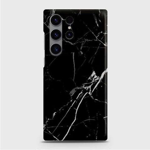 Samsung Galaxy S24 Ultra 5G Cover - Black Modern Classic Marble Printed Hard Case with Life Time Colors Guarantee