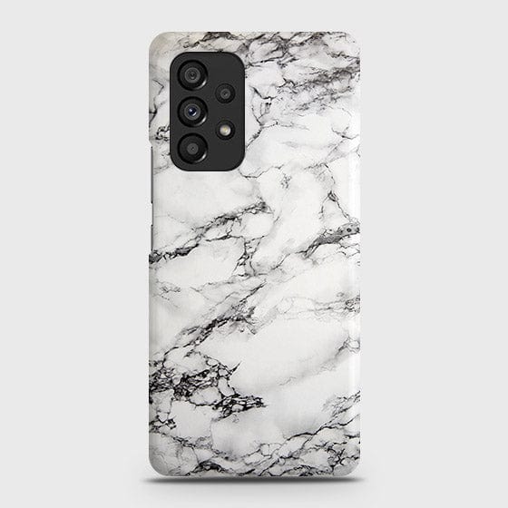 Samsung Galaxy A53 5G Cover - Matte Finish - Trendy White Floor Marble Printed Hard Case with Life Time Colors Guarantee (Fast Delivery)