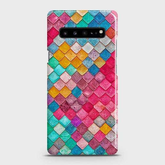 Samsung Galaxy S10 5G Cover - Chic Colorful Mermaid Printed Hard Case with Life Time Colors Guarantee B74 ( Fast Delivery )
