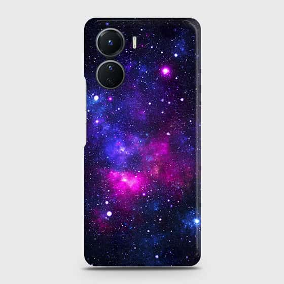 Vivo Y16 Cover - Dark Galaxy Stars Modern Printed Hard Case with Life Time Colors Guarantee (Fast Delivery)