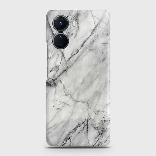 Vivo Y16 Cover - Trendy White Marble Printed Hard Case with Life Time Colors Guarantee (Fast Delivery)