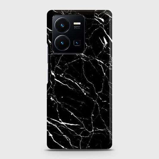 Vivo Y35 4G Cover - Trendy Black Marble Printed Hard Case with Life Time Colors Guarantee (Fast Delivery)