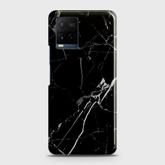 Vivo Y21e Cover - Black Modern Classic Marble Printed Hard Case with Life Time Colors Guarantee B61 ( Fast Delivery )