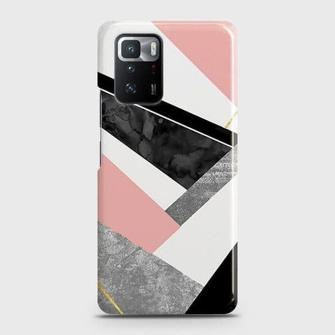 Xiaomi Poco X3 GT Cover - Matte Finish - Geometric Luxe Marble Trendy Printed Hard Case with Life Time Colors Guarantee (Fast Delivery)