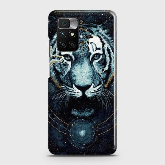Xiaomi Redmi 10 Prime Cover - Vintage Galaxy Tiger Printed Hard Case with Life Time Colors Guarantee