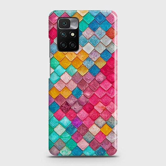 Xiaomi Redmi 10 Cover - Chic Colorful Mermaid Printed Hard Case with Life Time Colors Guarantee (Fast Delivery)