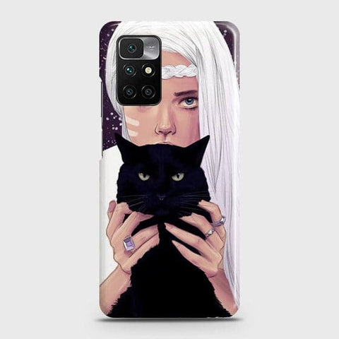 Xiaomi Redmi 10 Cover - Trendy Wild Black Cat Printed Hard Case with Life Time Colors Guarantee (Fast Delivery)