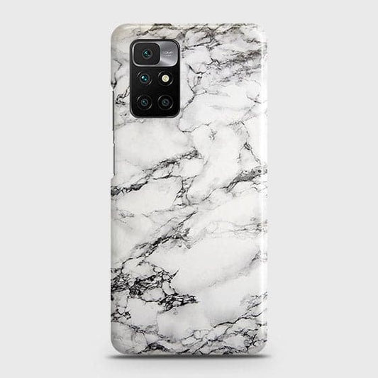 Xiaomi Redmi 10 Prime Cover - Matte Finish - Trendy White Floor Marble Printed Hard Case with Life Time Colors Guarantee