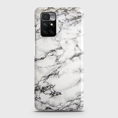 Xiaomi Redmi 10 2022 Cover - Matte Finish - Trendy White Floor Marble Printed Hard Case with Life Time Colors Guarantee (Fast Delivery)