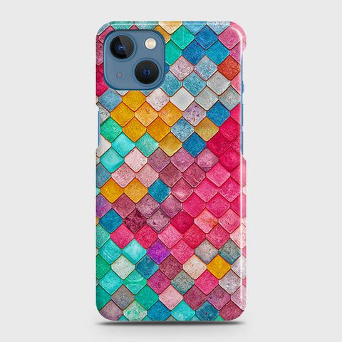 iPhone 13 Cover - Chic Colorful Mermaid Printed Hard Case with Life Time Colors Guarantee b56 ( Fast Delivery )