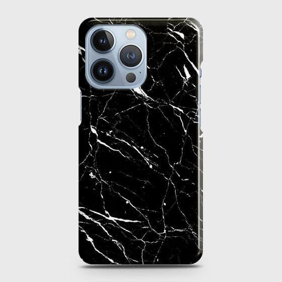 iPhone 13 Pro Cover - Trendy Black Marble Printed Hard Case with Life Time Colors Guarantee ( b32) ( Fast Delivery )