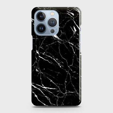 iPhone 13 Pro Cover - Trendy Black Marble Printed Hard Case with Life Time Colors Guarantee ( b32) ( Fast Delivery )