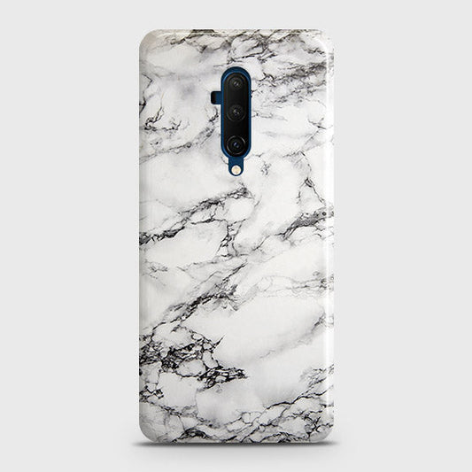 OnePlus 7 Pro Cover - Matte Finish - Trendy Mysterious White Marble Printed Hard Case with Life Time Colors Guarantee ( Fast Delivery )