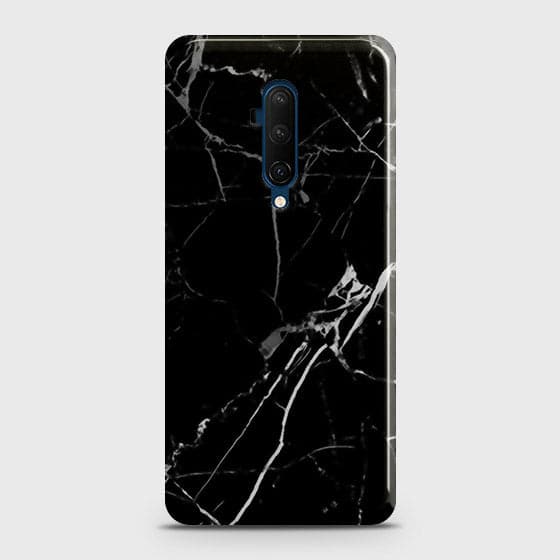 OnePlus 7t Pro 5G  Mclaren Cover - Black Modern Classic Marble Printed Hard Case with Life Time Colors Guarantee b49 ( Fast Delivery )