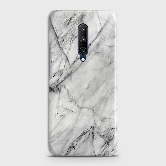 OnePlus 7 Pro Cover - Matte Finish - Trendy White Floor Marble Printed Hard Case with Life Time Colors Guarantee - D2 ( Fast Delivery )