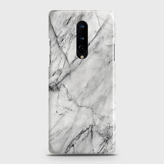 OnePlus 8 4G Cover - Matte Finish - Trendy White Floor Marble Printed Hard Case with Life Time Colors Guarantee ( Fast Delivery )