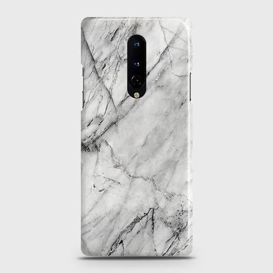 OnePlus 8 4G Cover - Matte Finish - Trendy White Floor Marble Printed Hard Case with Life Time Colors Guarantee ( Fast Delivery )