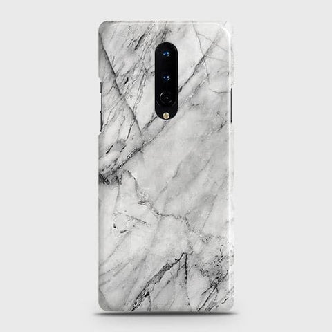 OnePlus 8 4G Cover - Matte Finish - Trendy White Floor Marble Printed Hard Case with Life Time Colors Guarantee ( Fast Delivery )