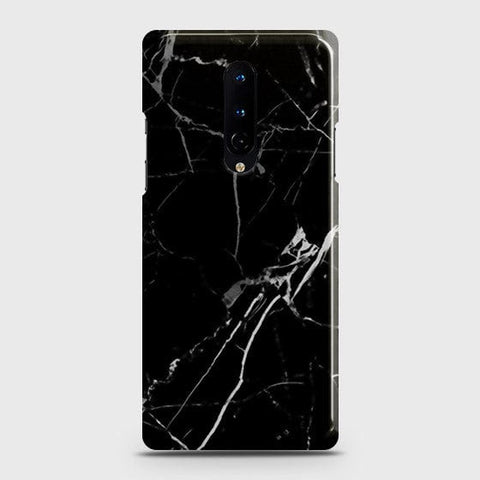 OnePlus 8 5G Cover - Black Modern Classic Marble Printed Hard Case with Life Time Colors Guarantee b64 ( Fast Delivery )