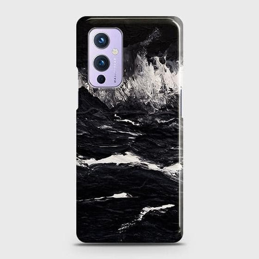 OnePlus 9 Cover - Black Ocean Marble Trendy Printed Hard Case with Life Time Colors Guarantee (Fast Delivery)