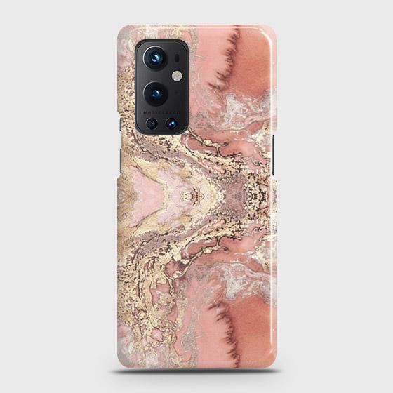 OnePlus 9 Pro Cover - Trendy Chic Rose Gold Marble Printed Hard Case with Life Time Colors Guarantee ( Fast Delivery )