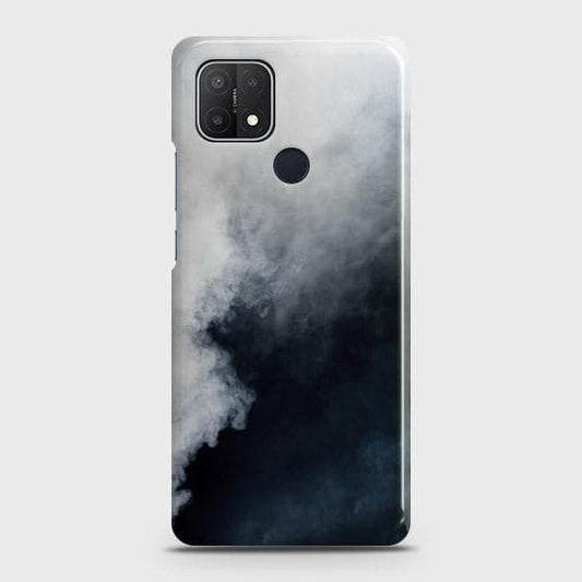 Oppo A15 Cover - Matte Finish - Trendy Misty White and Black Marble Printed Hard Case with Life Time Colors Guarantee b34 ( Fast Delivery )