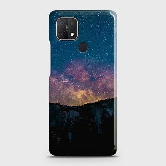 Oppo A15 Cover - Matte Finish - Embrace Dark Galaxy  Trendy Printed Hard Case with Life Time Colors Guarantee ( Fast Delivery )