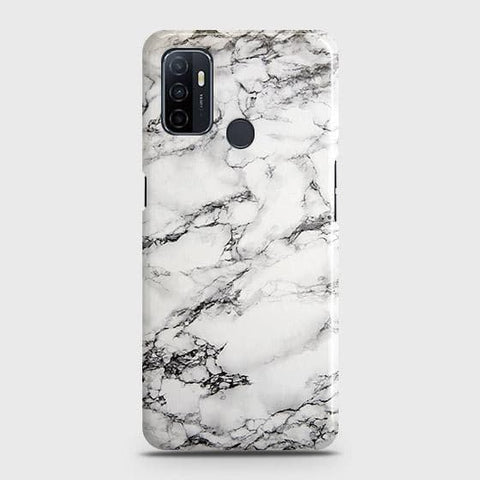 Oppo A53 Cover - Matte Finish - Trendy Mysterious White Marble Printed Hard Case with Life Time Colors Guarantee b64 ( Fast Delivery )
