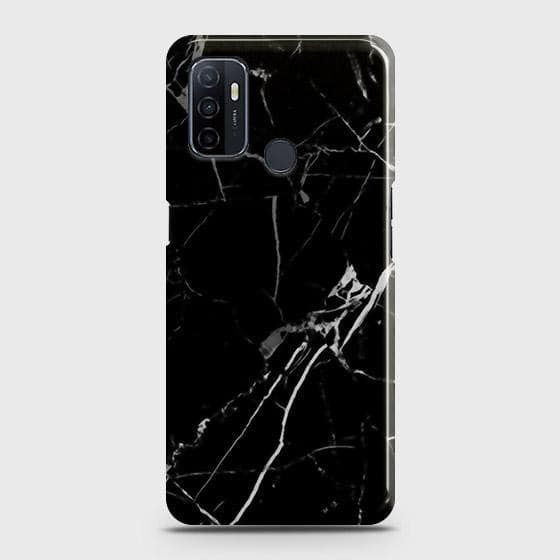Oppo A53 Cover - Black Modern Classic Marble Printed Hard Case with Life Time Colors Guarantee  B (30) 1 ( Fast Delivery )