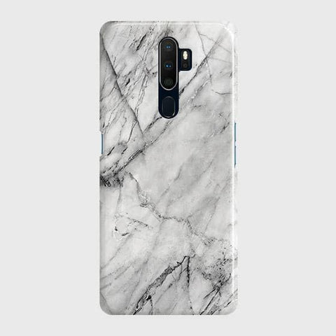 Oppo A9 2020 Cover - Matte Finish - Trendy White Floor Marble Printed Hard Case with Life Time Colors Guarantee - b49(Fast Delivery)