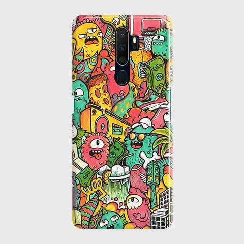 Oppo A9 2020 Cover - Matte Finish - Candy Colors Trendy Sticker Collage Printed Hard Case with Life Time Colors Guarantee(1)(1b28) B (38) 1 ( Fast Delivery )